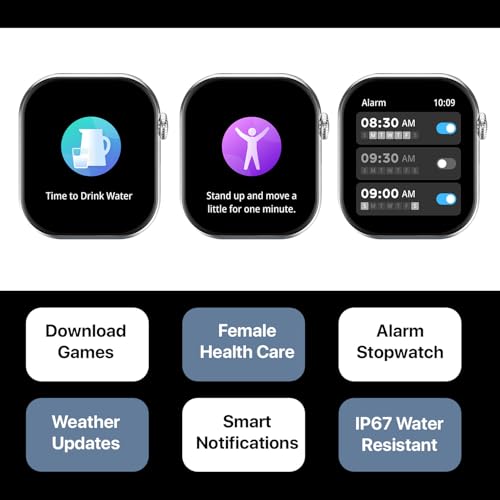 Fire-Boltt Ring X Smartwatch 2.01” Display with Always On Display, Bluetooth Calling, Wireless Charging, AI Voice Assistant, 100+ Sports Modes, Health Suite, 500+ Watchfaces (Black S)