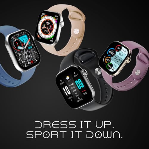Fire-Boltt Ring X Smartwatch 2.01” Display with Always On Display, Bluetooth Calling, Wireless Charging, AI Voice Assistant, 100+ Sports Modes, Health Suite, 500+ Watchfaces (Black S)