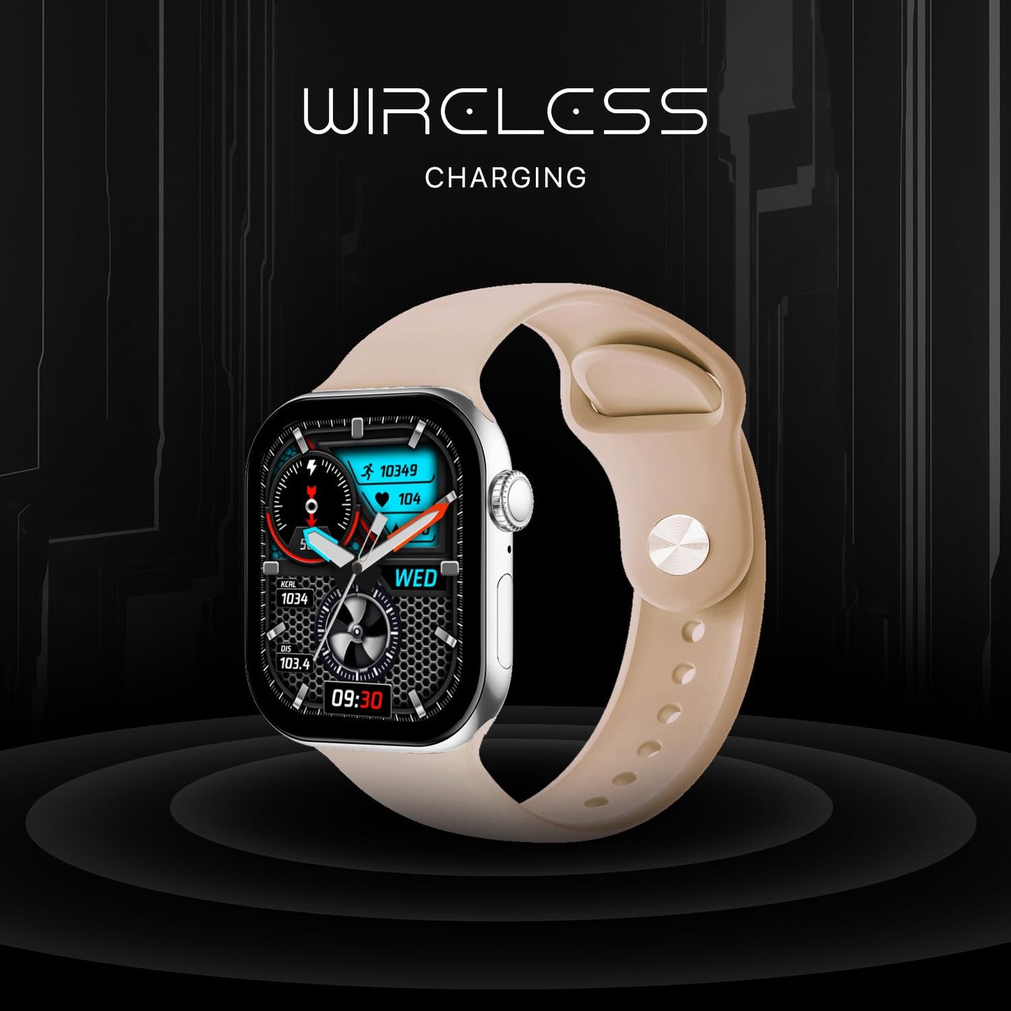 Fire-Boltt Ring X Smartwatch 2.01” Display with Always On Display, Bluetooth Calling, Wireless Charging, AI Voice Assistant, 100+ Sports Modes, Health Suite, 500+ Watchfaces (Black S)