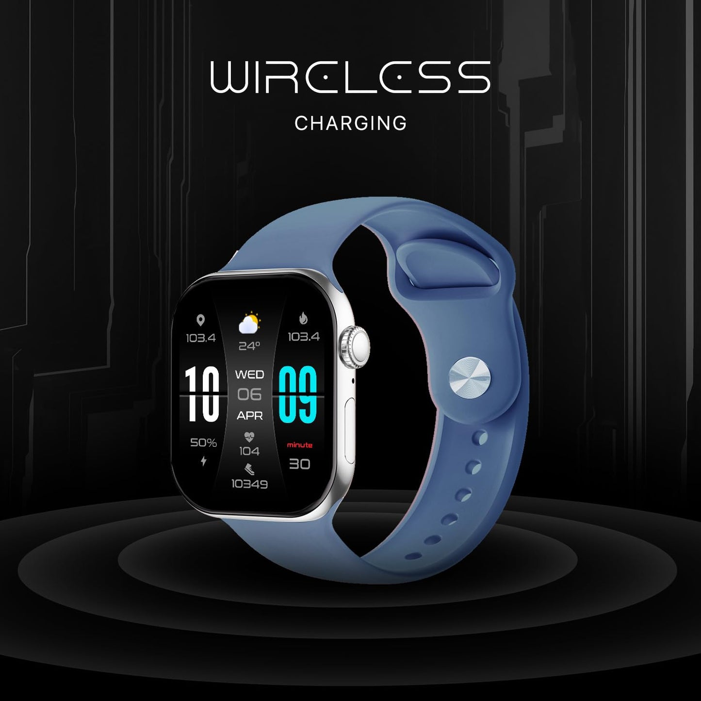 Fire-Boltt Ring X Smartwatch 2.01” Display with Always On Display, Bluetooth Calling, Wireless Charging, AI Voice Assistant, 100+ Sports Modes, Health Suite, 500+ Watchfaces (Black S)