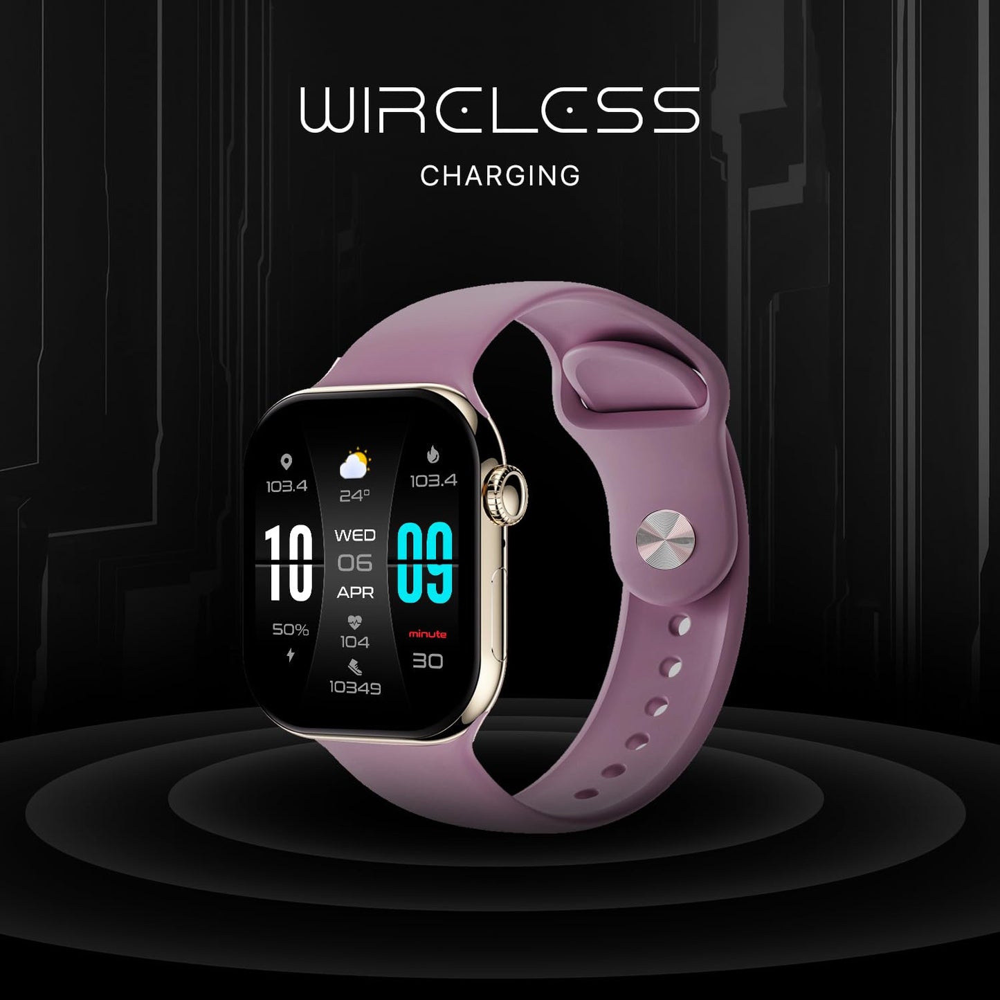 Fire-Boltt Ring X Smartwatch 2.01” Display with Always On Display, Bluetooth Calling, Wireless Charging, AI Voice Assistant, 100+ Sports Modes, Health Suite, 500+ Watchfaces (Black S)