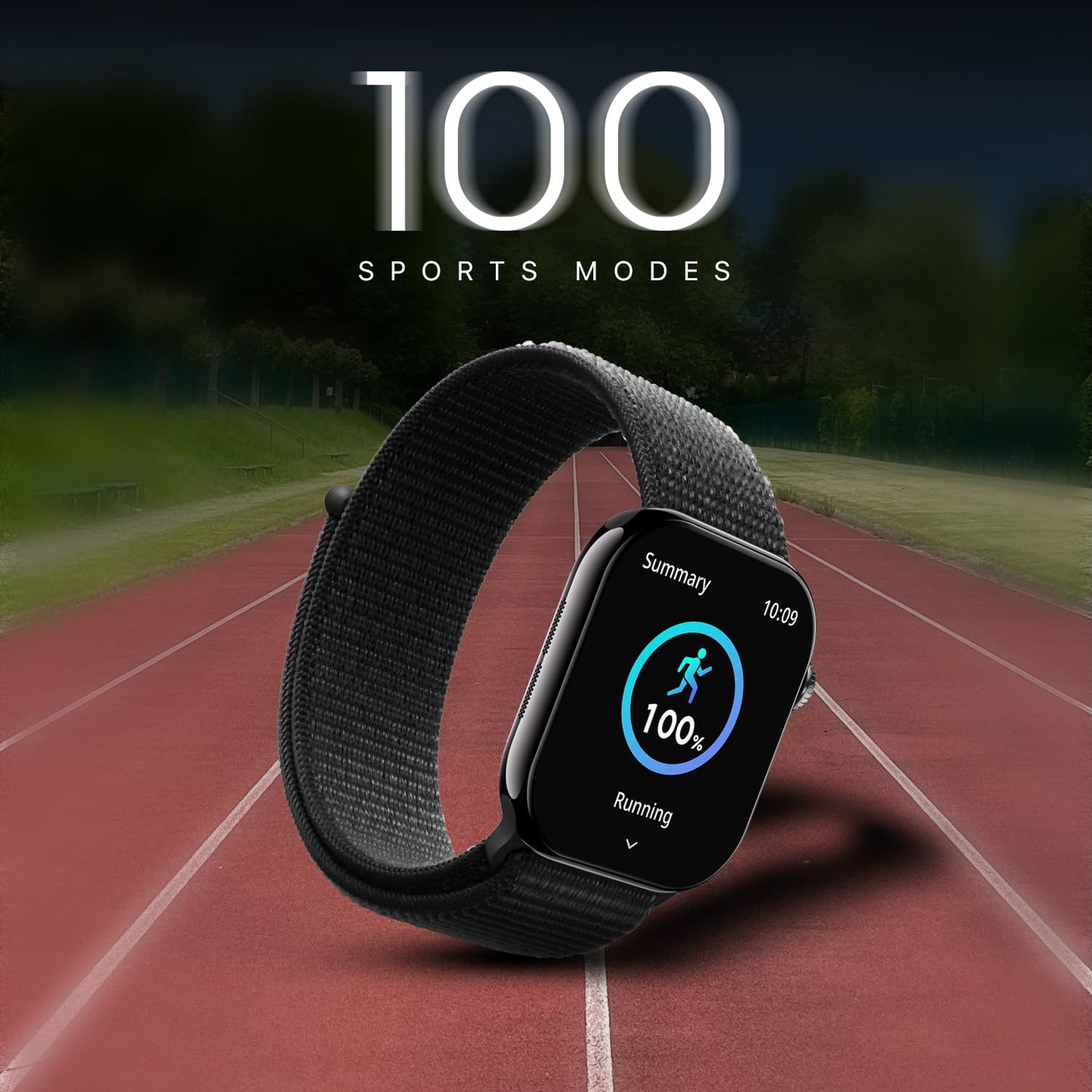 Fire-Boltt Ring X Smartwatch 2.01” Display with Always On Display, Bluetooth Calling, Wireless Charging, AI Voice Assistant, 100+ Sports Modes, Health Suite, 500+ Watchfaces (Black S)