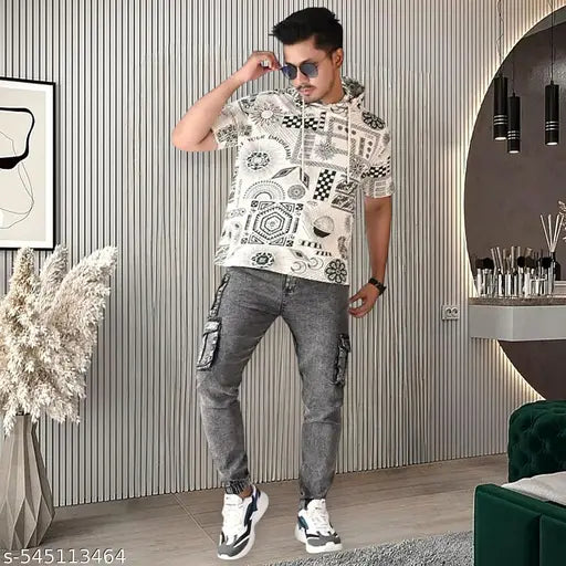 Best Trendy cargo jeans Grey