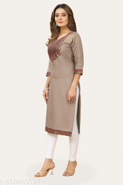 stylelist kurti with embroidered work