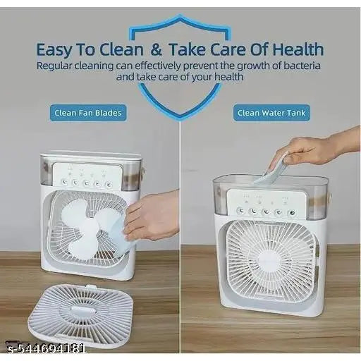 Mini Portable Air Cooler Fan with Water & Ice Chamber | Rechargeable Personal Air Conditioner for Home, Office & Travel (Random Color)