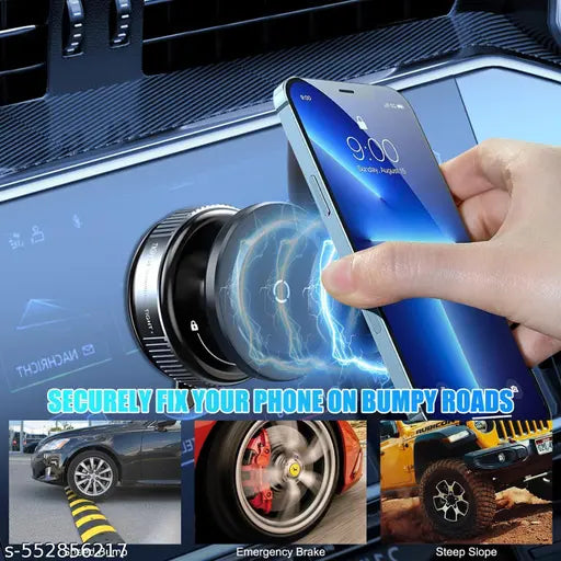 360° Vaccum Magnetic Phones Holder, Magnetic Car Phone Mount, Hands-Free Suction Cup Phones Holder for Car/Gym/Mirror/Shower, Car Mount Compatible with All Mobile (Non-Extended)
