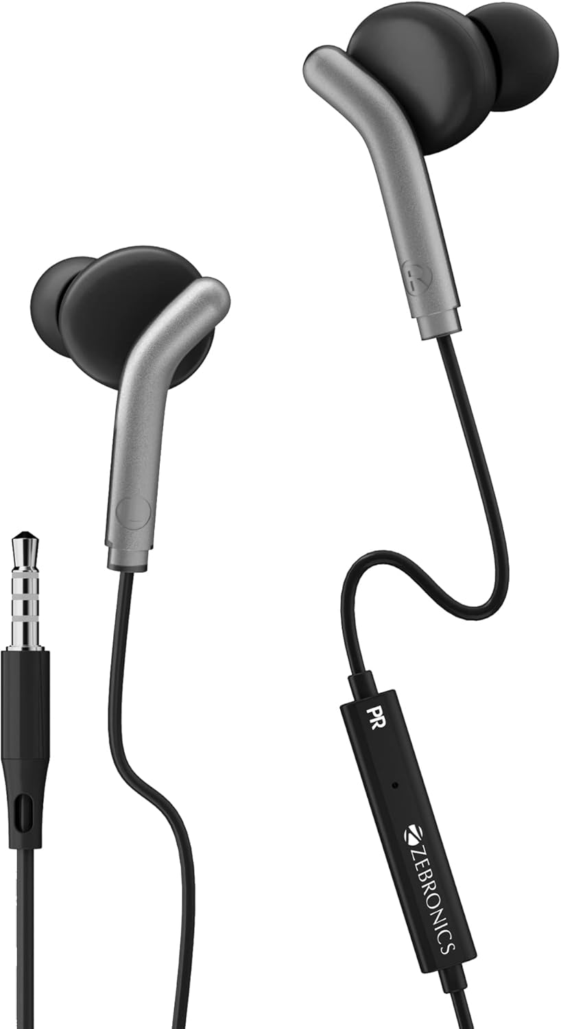Bro in Ear Wired Earphones with Mic, 3.5mm Audio Jack, 10mm Drivers, Phone/Tablet Compatible (Green)