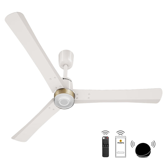 atomberg Renesa Elite Smart 1200mm 5-Star BLDC Fan, Remote Ceiling Fan for Home, Works with Alexa, High Air Delivery, Free Installation, 3-Year Warranty, Newly Launched in 2025 (Pearl White - Smart)