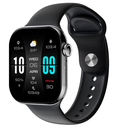 Fire-Boltt Ring X Smartwatch 2.01” Display with Always On Display, Bluetooth Calling, Wireless Charging, AI Voice Assistant, 100+ Sports Modes, Health Suite, 500+ Watchfaces (Black S)