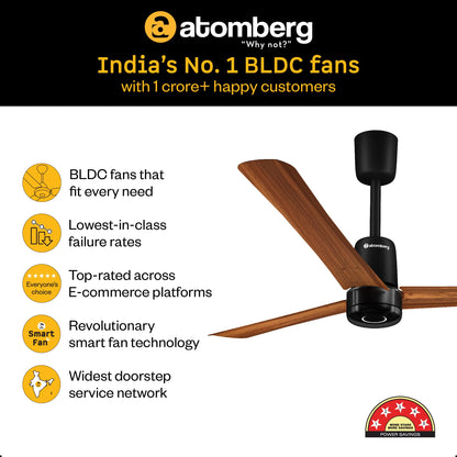 atomberg Renesa Elite Smart 1200mm 5-Star BLDC Fan, Remote Ceiling Fan for Home, Works with Alexa, High Air Delivery, Free Installation, 3-Year Warranty, Newly Launched in 2025 (Pearl White - Smart)