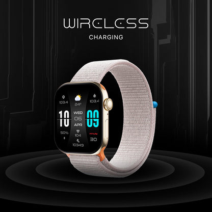 Fire-Boltt Ring X Smartwatch 2.01” Display with Always On Display, Bluetooth Calling, Wireless Charging, AI Voice Assistant, 100+ Sports Modes, Health Suite, 500+ Watchfaces (Black S)