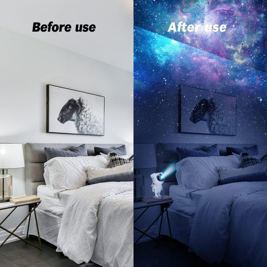 Night Lamp, Astronaut Galaxy Projector Night Light, with Remote Control Timer 360° Adjustable Kids Astronaut Led Lamp for Baby Adults Bedroom, Gaming Room, Home Party