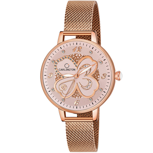 Carlington Analog Watches for Women with mesh Strap - CT 2019