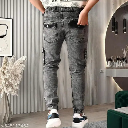 Best Trendy cargo jeans Grey