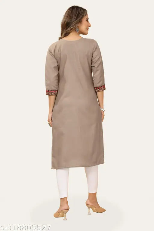 stylelist kurti with embroidered work