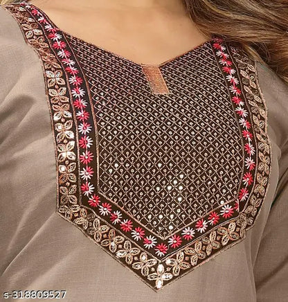 stylelist kurti with embroidered work