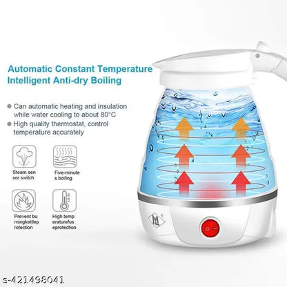 Electric Kettle, Hot Water Kettle, (600-Watt) Portable kettle for Travel, Foldable Kettle for Hot water/Tea kettle For instant Tea & Coffee Maker | kettle for office desk (color may vary)