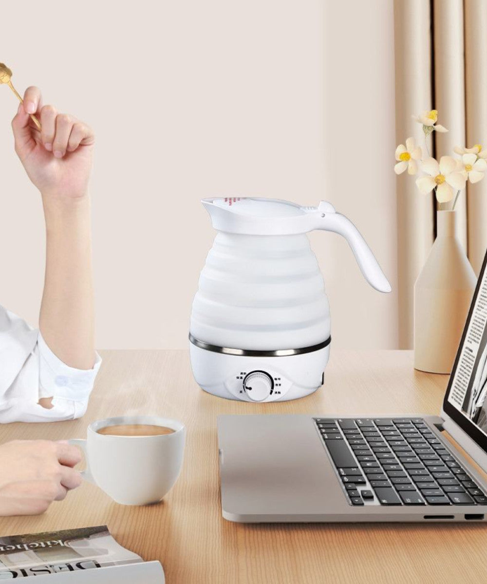 Electric Kettle, Hot Water Kettle, (600-Watt) Portable kettle for Travel, Foldable Kettle for Hot water/Tea kettle For instant Tea & Coffee Maker | kettle for office desk (color may vary)