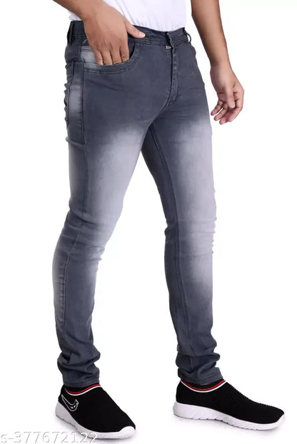 Men Denim Stylish Casual /Jeans Pant (Grey)