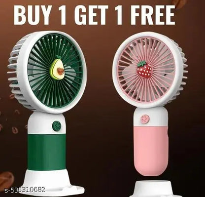 PACK OF 2 Portable USB Rechargeable Mini Handheld Fan with Lightweight Design, Low Noise, and Easy Portability for Indoor and Outdoor Use (Pack Of 2)