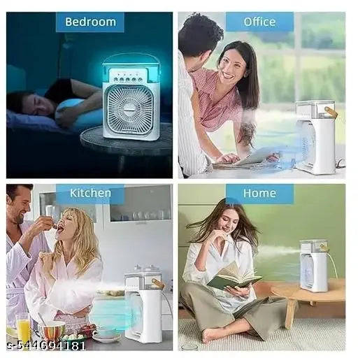 Mini Portable Air Cooler Fan with Water & Ice Chamber | Rechargeable Personal Air Conditioner for Home, Office & Travel (Random Color)