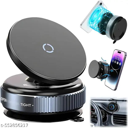 360° Vaccum Magnetic Phones Holder, Magnetic Car Phone Mount, Hands-Free Suction Cup Phones Holder for Car/Gym/Mirror/Shower, Car Mount Compatible with All Mobile (Non-Extended)