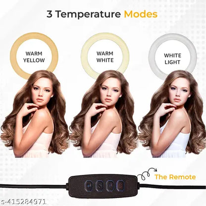 26cm Ring Light Studio Mobile Selfie Light with Stand 7 Feet Tripod